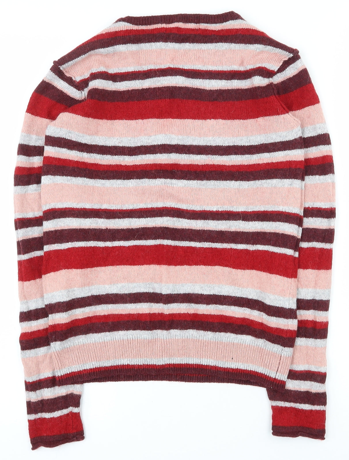Label of Graded Goods Womens Multicoloured Round Neck Striped Cotton Pullover Jumper Size S