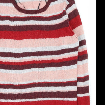 Label of Graded Goods Womens Multicoloured Round Neck Striped Cotton Pullover Jumper Size S