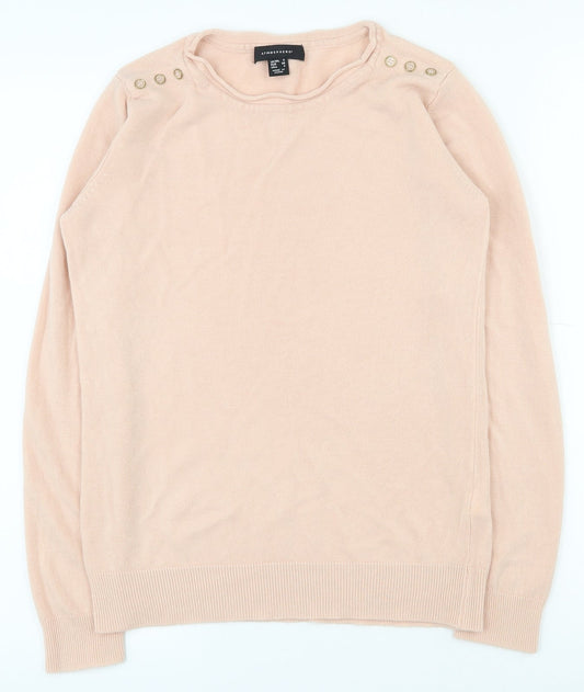 Atmosphere Womens Pink Round Neck  Acrylic Pullover Jumper Size 8