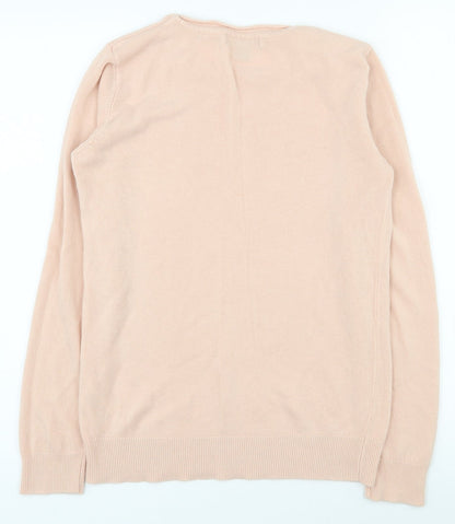 Atmosphere Womens Pink Round Neck  Acrylic Pullover Jumper Size 8