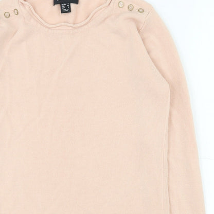 Atmosphere Womens Pink Round Neck  Acrylic Pullover Jumper Size 8