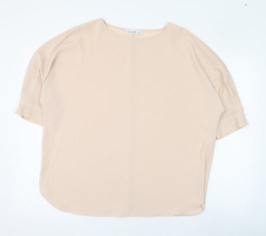 Womens UK Size M Gallery Pink Tunic Blouse