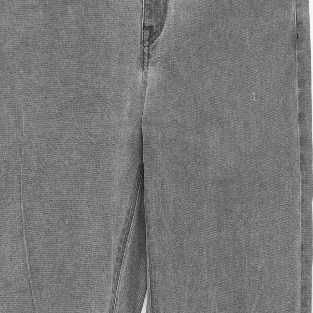 ASOS Womens Grey  Cotton Skinny Jeans Size 30 L28 in Regular Zip