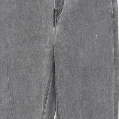 ASOS Womens Grey  Cotton Skinny Jeans Size 30 L28 in Regular Zip