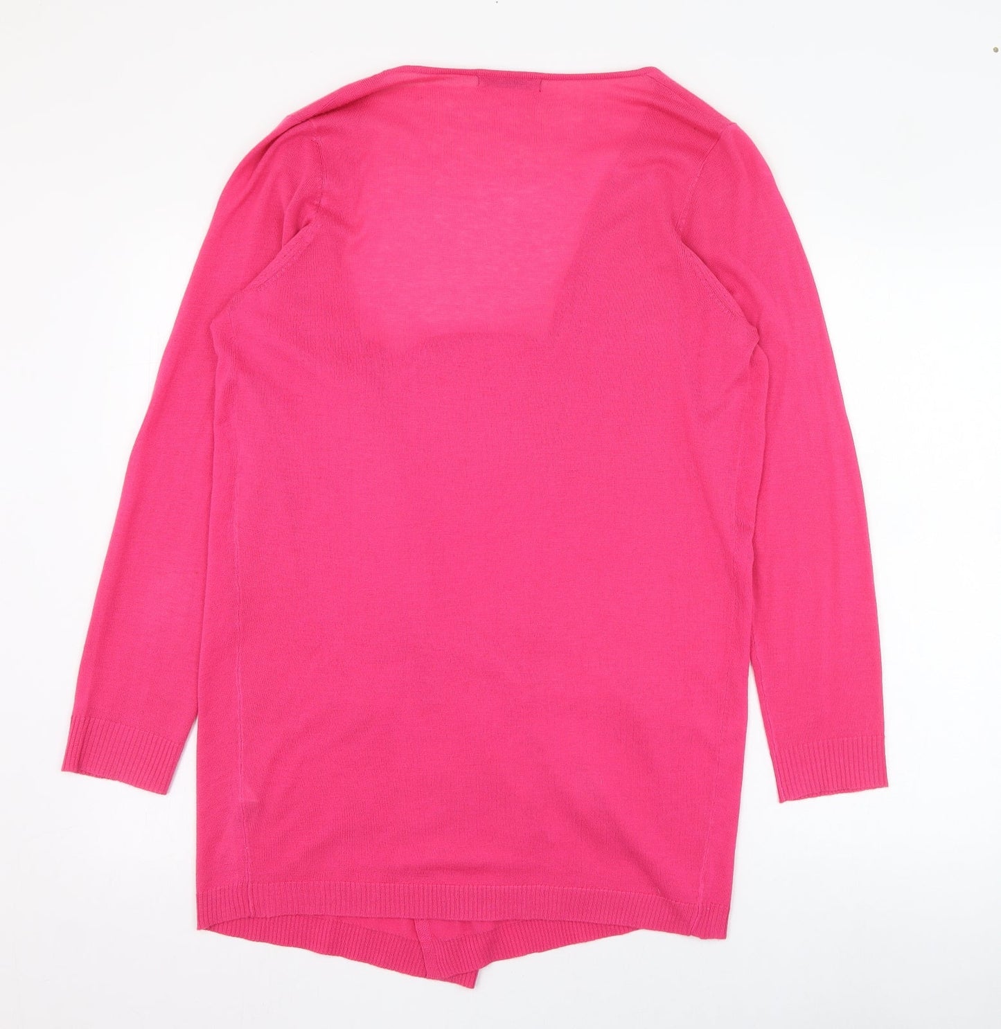 Dunes Womens Pink Round Neck  Acrylic Cardigan Jumper Size L
