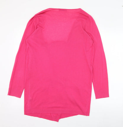 Dunes Womens Pink Round Neck  Acrylic Cardigan Jumper Size L