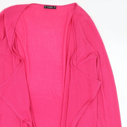 Dunes Womens Pink Round Neck  Acrylic Cardigan Jumper Size L