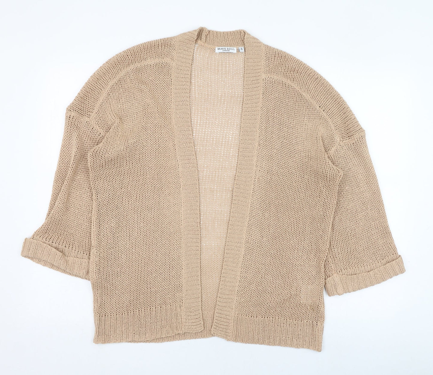 Womens UK Size 14 Brave Soul Brown Cardigan Jumper