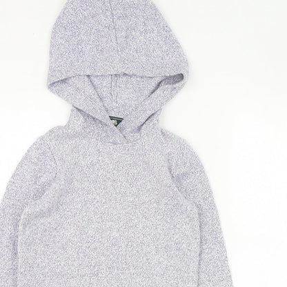 Roots Girls Blue  Cotton Pullover Hoodie Size 11-12 Years  Pullover