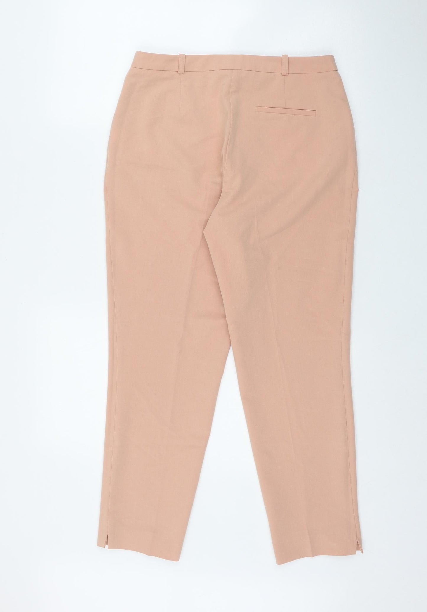 New Look Womens Pink  Polyester Trousers  Size 10 L26 in Regular Zip