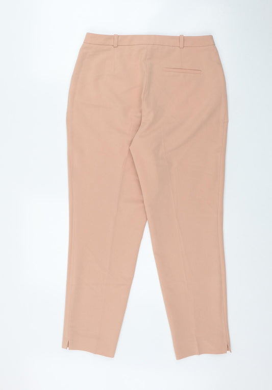 New Look Womens Pink  Polyester Trousers  Size 10 L26 in Regular Zip
