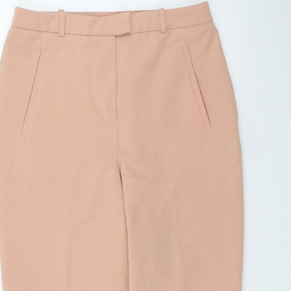 New Look Womens Pink  Polyester Trousers  Size 10 L26 in Regular Zip