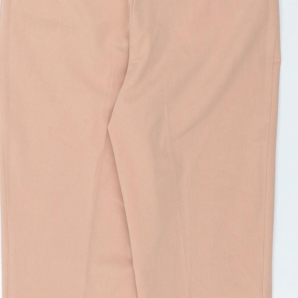 New Look Womens Pink  Polyester Trousers  Size 10 L26 in Regular Zip