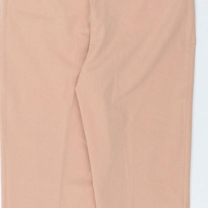 New Look Womens Pink  Polyester Trousers  Size 10 L26 in Regular Zip