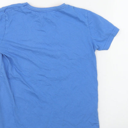 Dunnes Stores Boys Black  Cotton Basic T-Shirt Size 9 Years Round Neck
