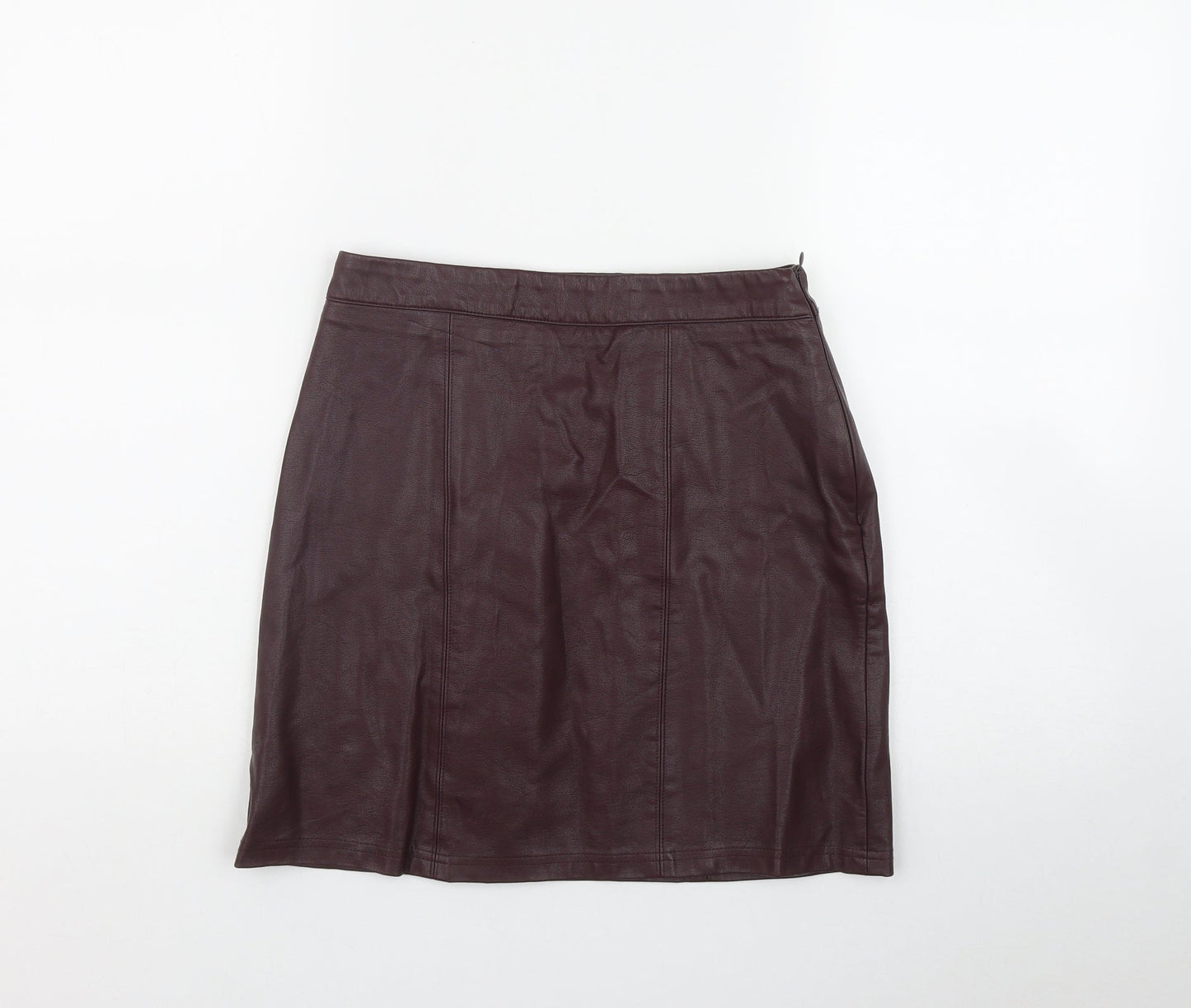 Papaya Womens Purple  Viscose Mini Skirt Size 8   Zip