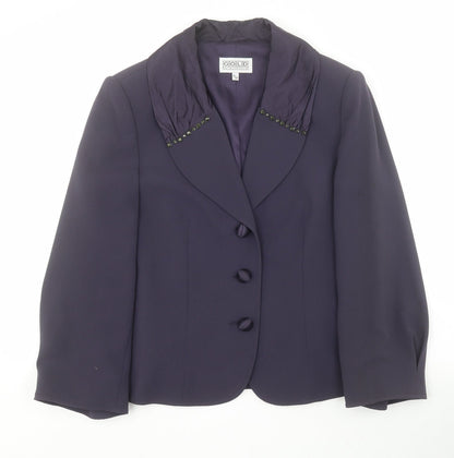 Womens UK Size 14 GOLD by Michael H Blue Jacket