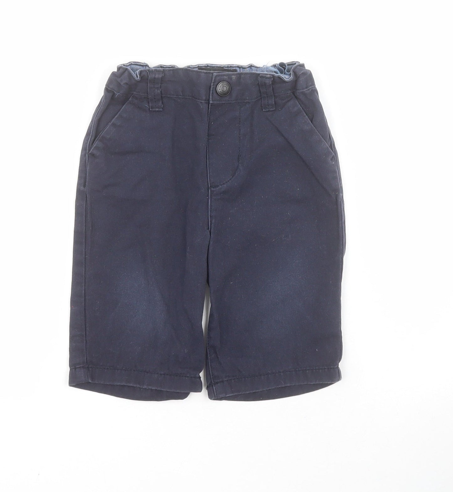 Primark Baby Blue  100% Cotton Capri Trousers Size 18-24 Months  Snap