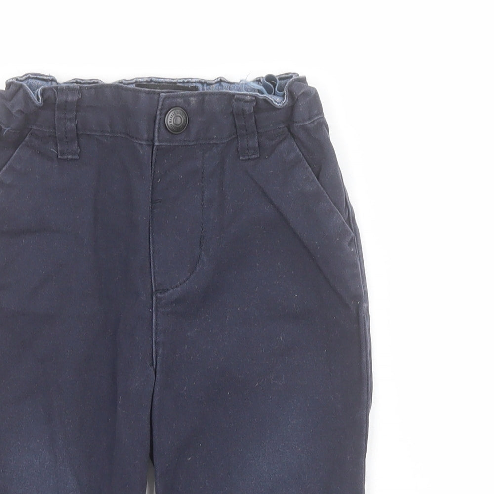 Primark Baby Blue  100% Cotton Capri Trousers Size 18-24 Months  Snap