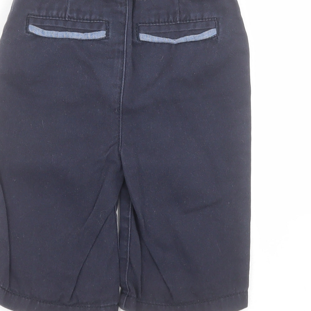 Primark Baby Blue  100% Cotton Capri Trousers Size 18-24 Months  Snap