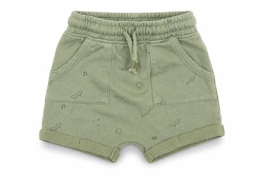George Baby Green  Cotton Jogger Trousers Size 18-24 Months  Drawstring - Shorts