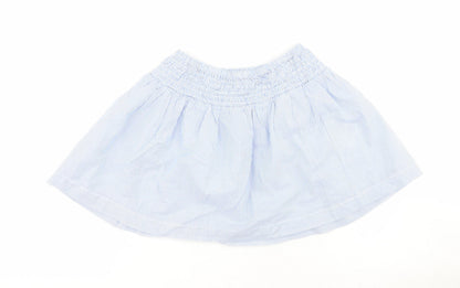 H&M Girls Blue Striped 100% Cotton Tutu Skirt Size 2 Years  Regular Pull On