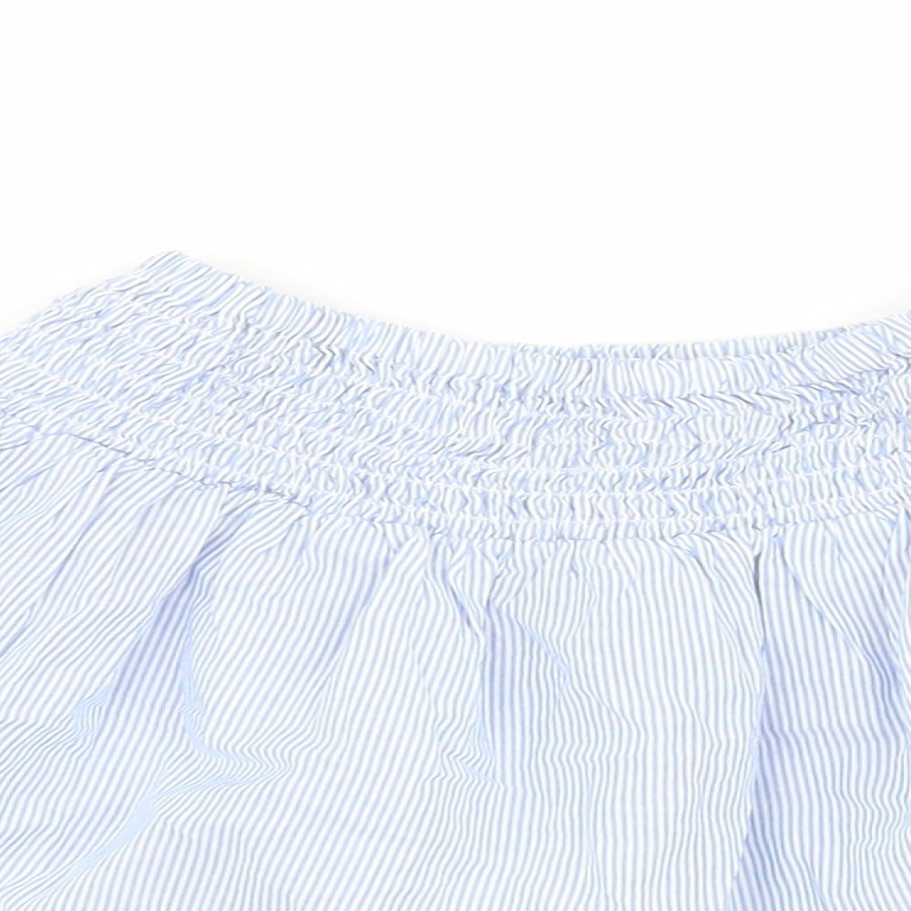 H&M Girls Blue Striped 100% Cotton Tutu Skirt Size 2 Years  Regular Pull On