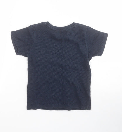 Primark Baby Blue  100% Cotton Pullover Polo Size 18-24 Months Round Neck Pullover