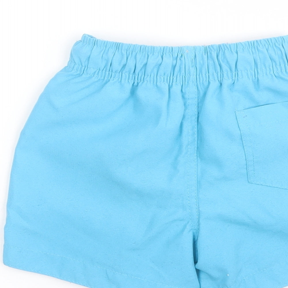 Primark Baby Blue  100% Polyester Jogger Trousers Size 18-24 Months  Drawstring - Swim Short