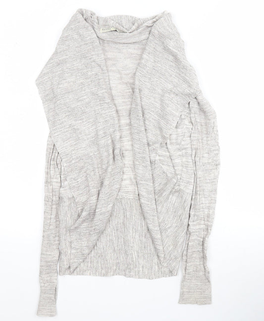 Bershka Womens Grey V-Neck  Viscose Cardigan Jumper Size S
