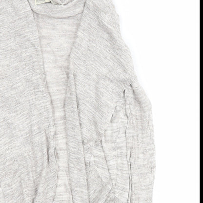 Bershka Womens Grey V-Neck  Viscose Cardigan Jumper Size S