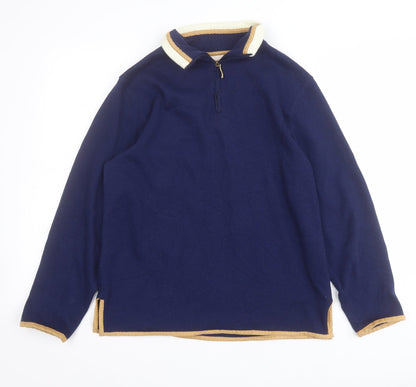 Bonmarche Womens Blue  Polyester Pullover Sweatshirt Size S  Zip