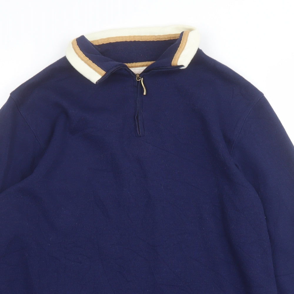 Bonmarche Womens Blue  Polyester Pullover Sweatshirt Size S  Zip