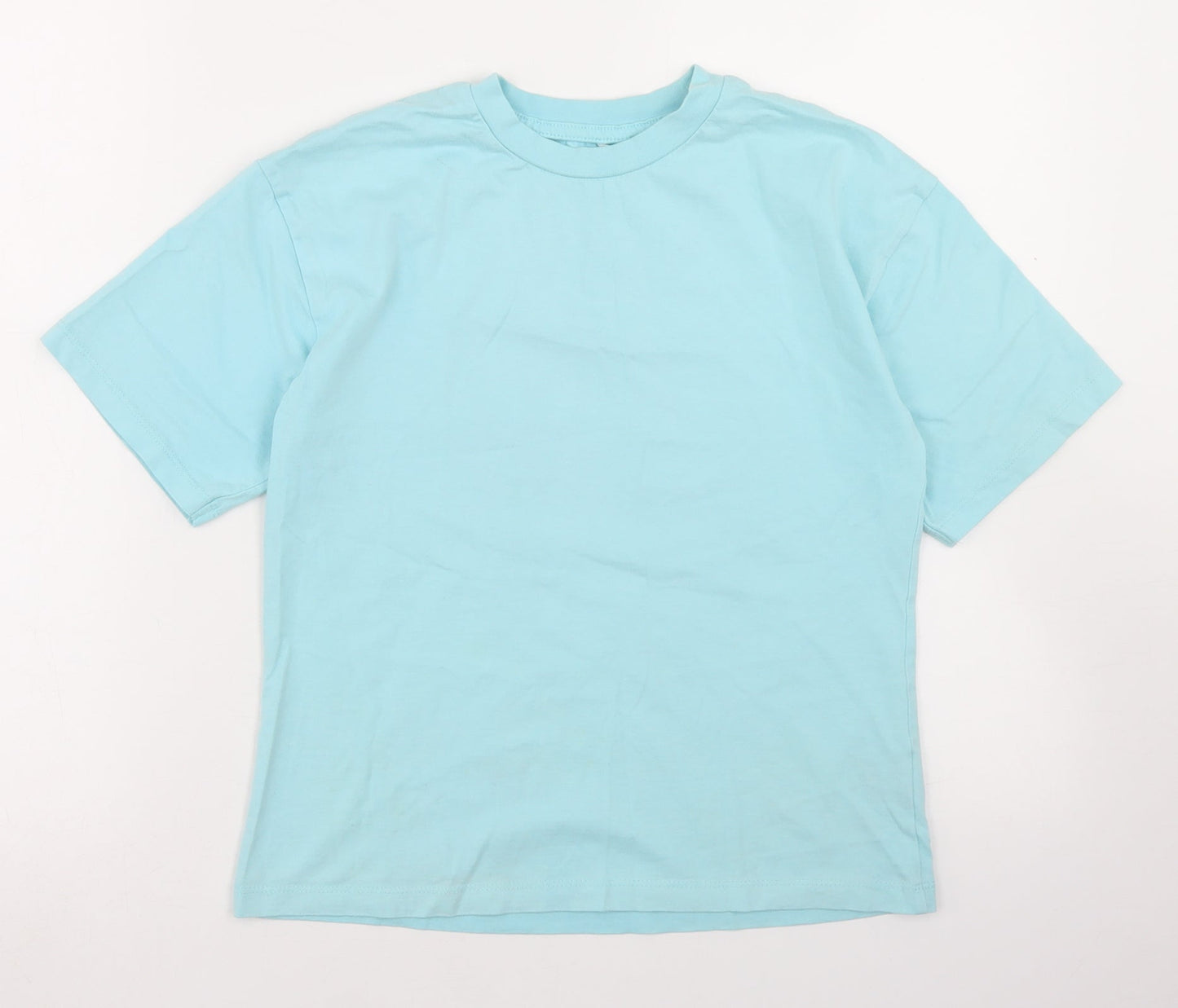 George Girls Blue  Cotton Cropped T-Shirt Size 10-11 Years Crew Neck  - GoodEnergy Club