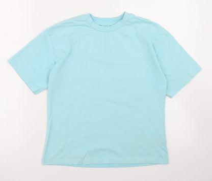 George Girls Blue  Cotton Cropped T-Shirt Size 10-11 Years Crew Neck  - GoodEnergy Club