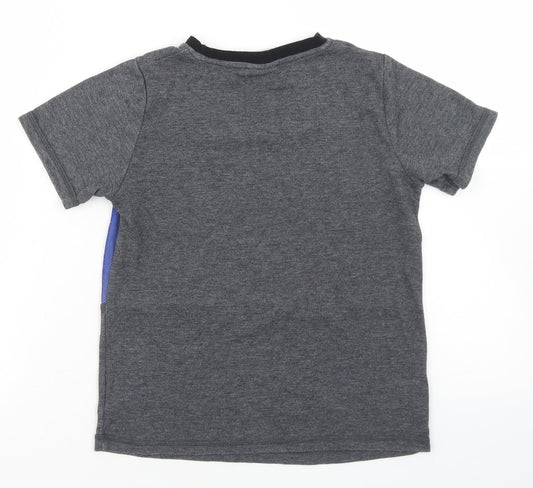 George Boys Grey  Polyester Basic T-Shirt Size 9-10 Years Crew Neck  - Sonic The Hedgehog