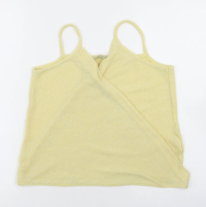 Womens UK Size 10 Innocence Yellow Camisole T-Shirt