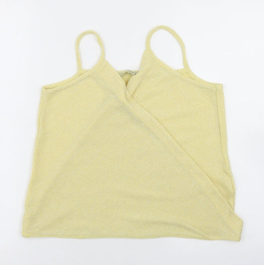 Womens UK Size 10 Innocence Yellow Camisole T-Shirt