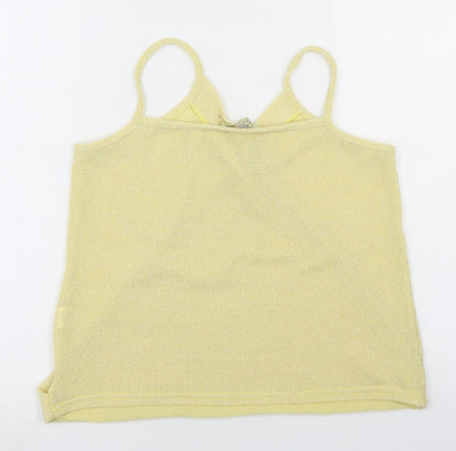 Womens UK Size 10 Innocence Yellow Camisole T-Shirt