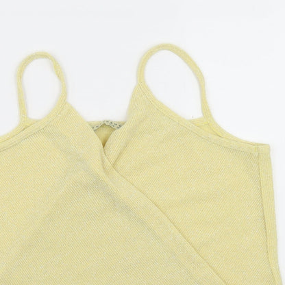 Womens UK Size 10 Innocence Yellow Camisole T-Shirt