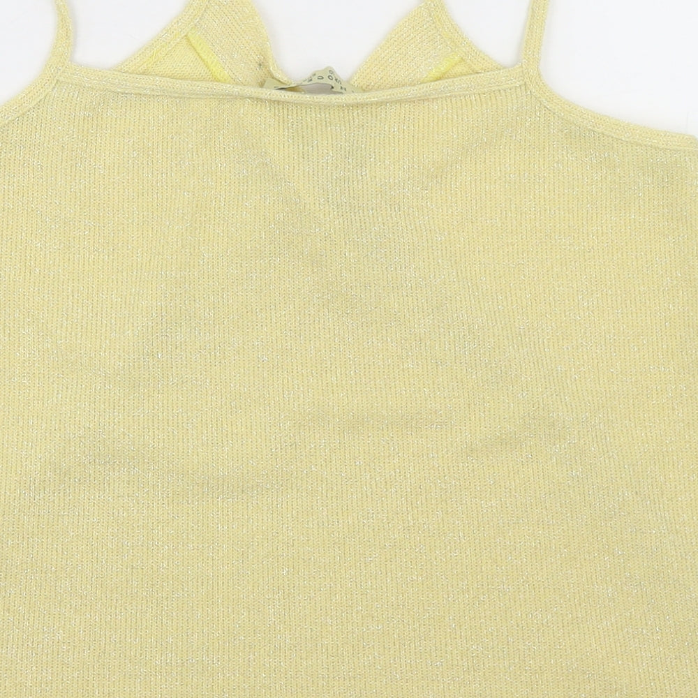 Womens UK Size 10 Innocence Yellow Camisole T-Shirt