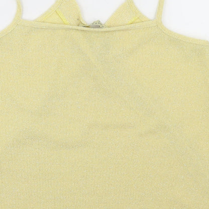 Womens UK Size 10 Innocence Yellow Camisole T-Shirt