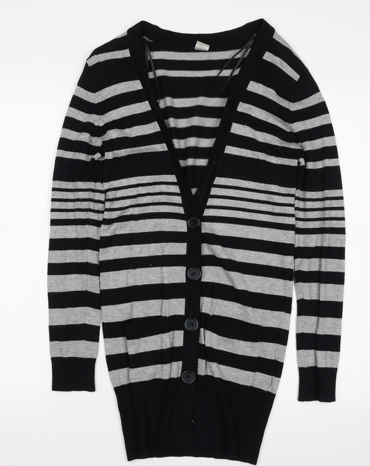 Womens UK Size 8 New Look Black Cardigan Jumper