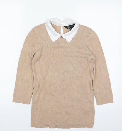 Womens UK Size 8 Dorothy Perkins Beige Pullover Jumper