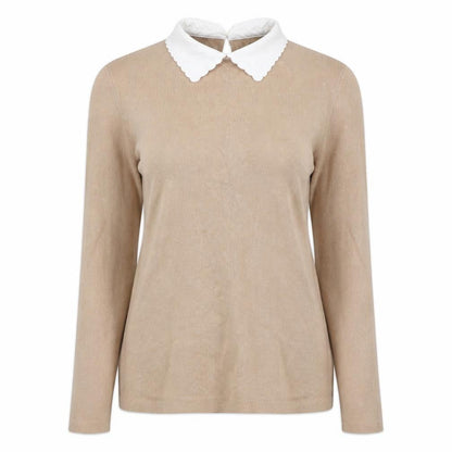 Womens UK Size 8 Dorothy Perkins Beige Pullover Jumper