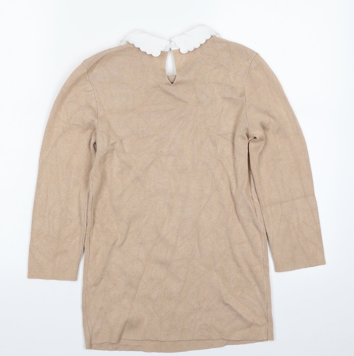 Womens UK Size 8 Dorothy Perkins Beige Pullover Jumper