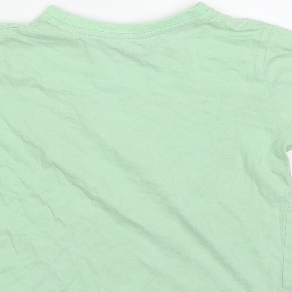 Primark Girls Green  100% Cotton Pullover T-Shirt Size 4-5 Years Crew Neck Pullover - Santa Cruz