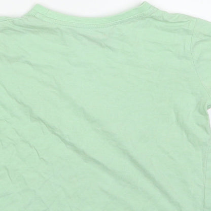 Primark Girls Green  100% Cotton Pullover T-Shirt Size 4-5 Years Crew Neck Pullover - Santa Cruz