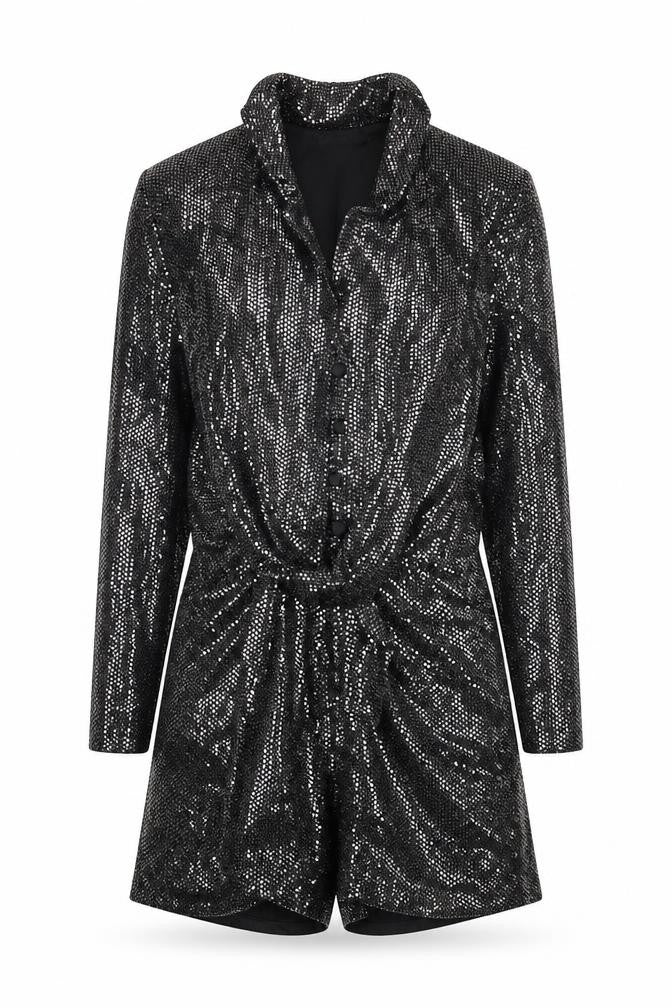 Womens UK Size XS Zara One-Piece Black Romper