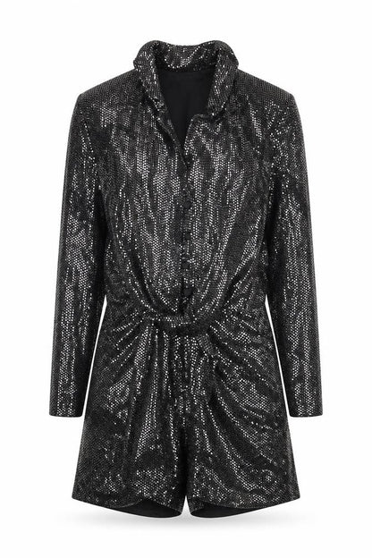 Womens UK Size XS Zara One-Piece Black Romper